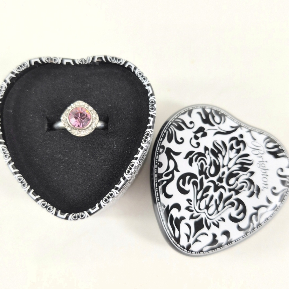 Sz 7.75 Brighton Romantica Collection Pink Crystal Ring